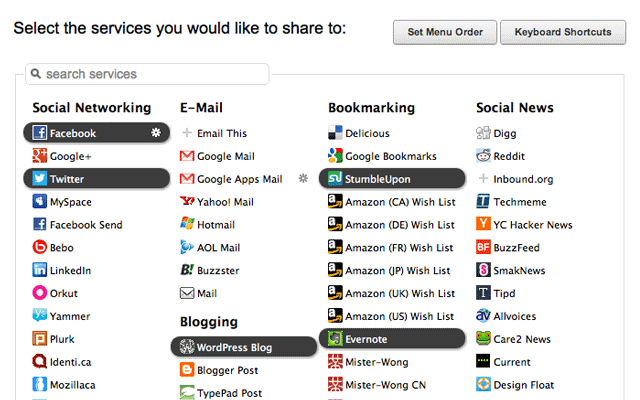 Shareaholic for Google Chrome - 截图 3