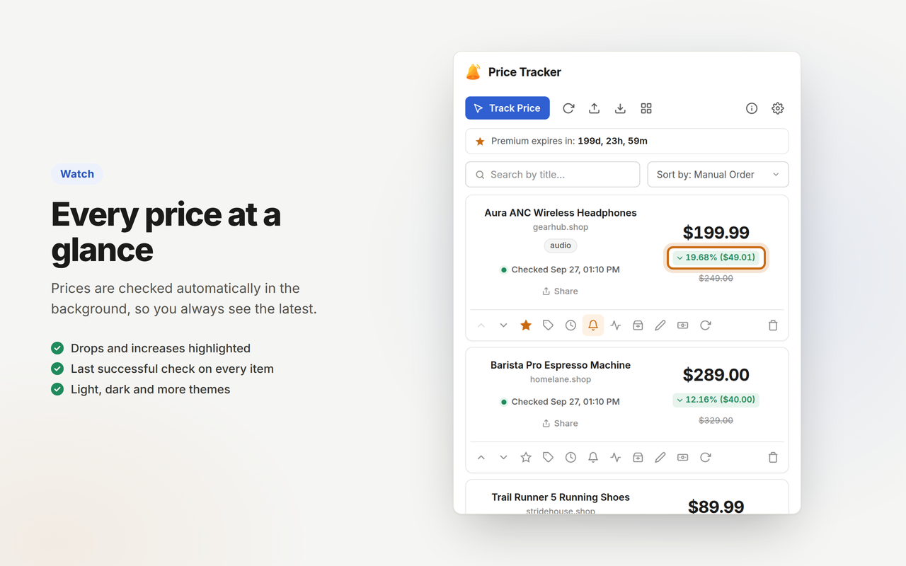 Price Tracker - 降价提醒和价格历史图表 - 截图 2