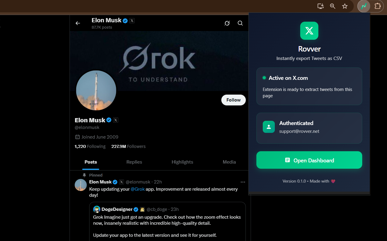 FREE Twitter (X) Social Data Scraper - Instantly export Tweets as CSV - 截图 1