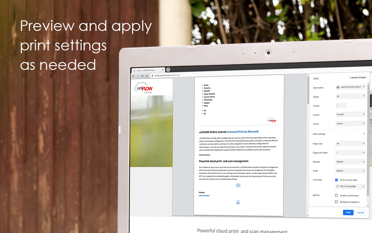 uniFLOW Online - 截图 3