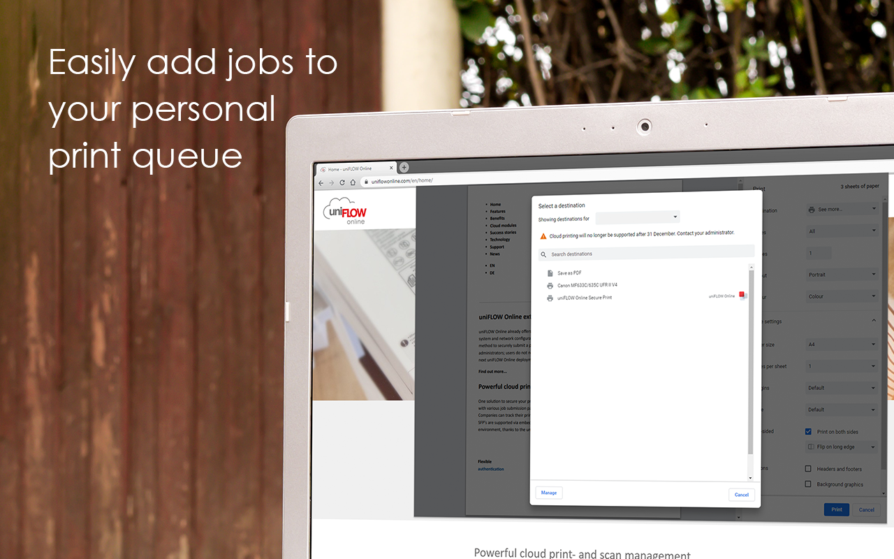 uniFLOW Online - 截图 4