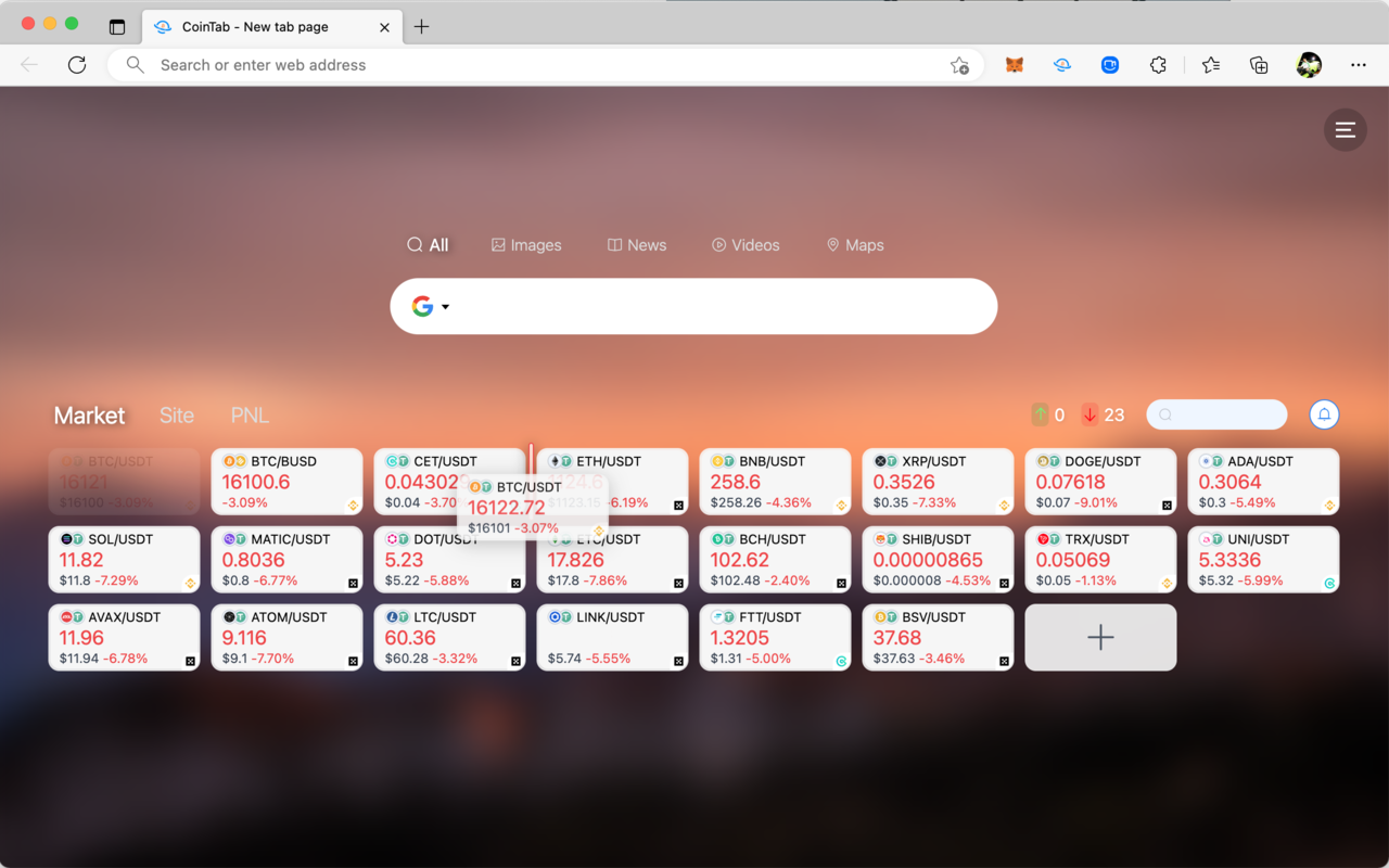 CoinTab 新标签页 - 截图 3