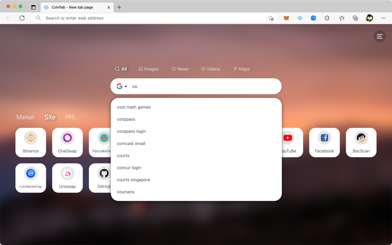 CoinTab 新标签页 - 截图 4