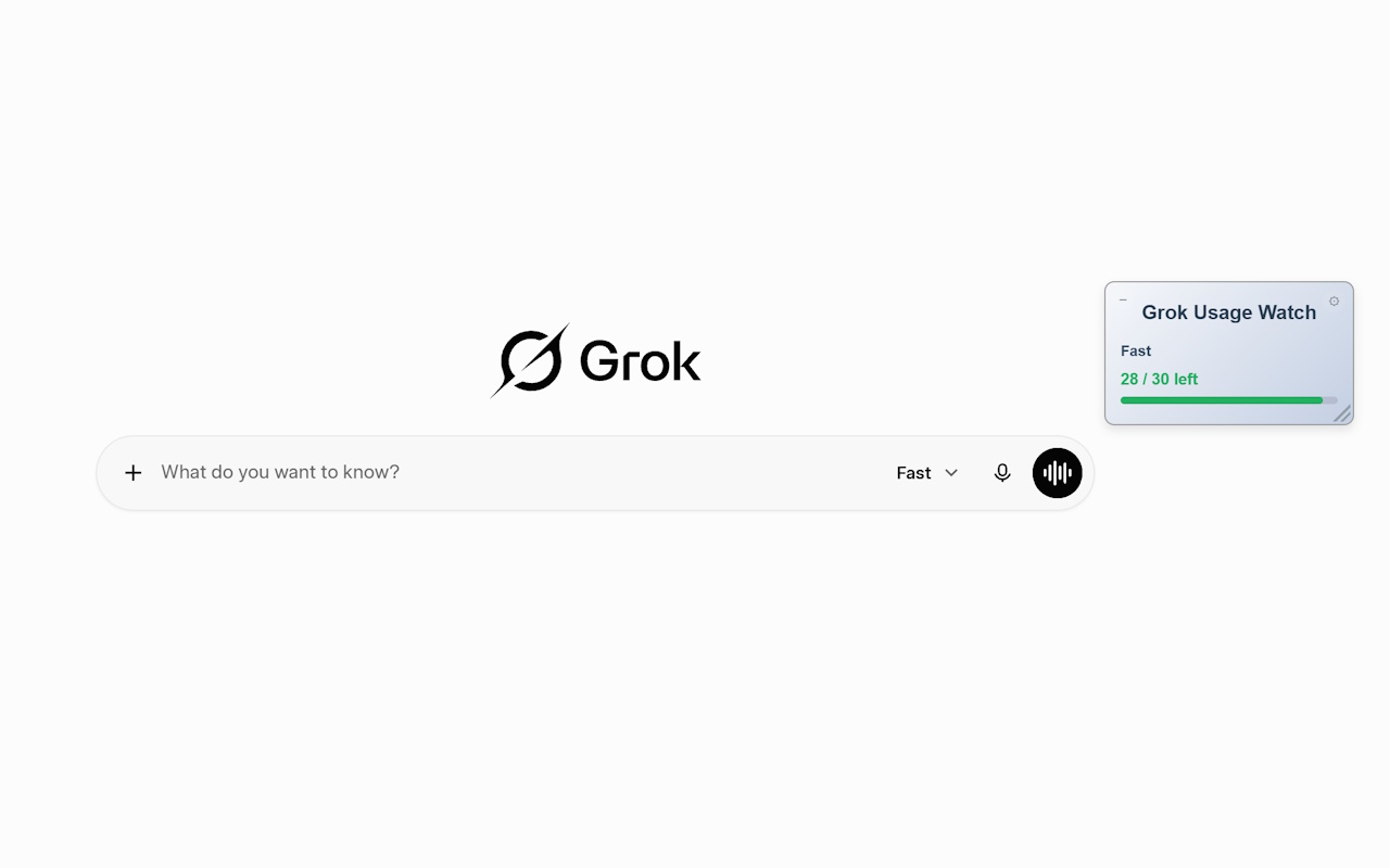 Grok Usage Watch – 实时用量追踪 - 截图 2