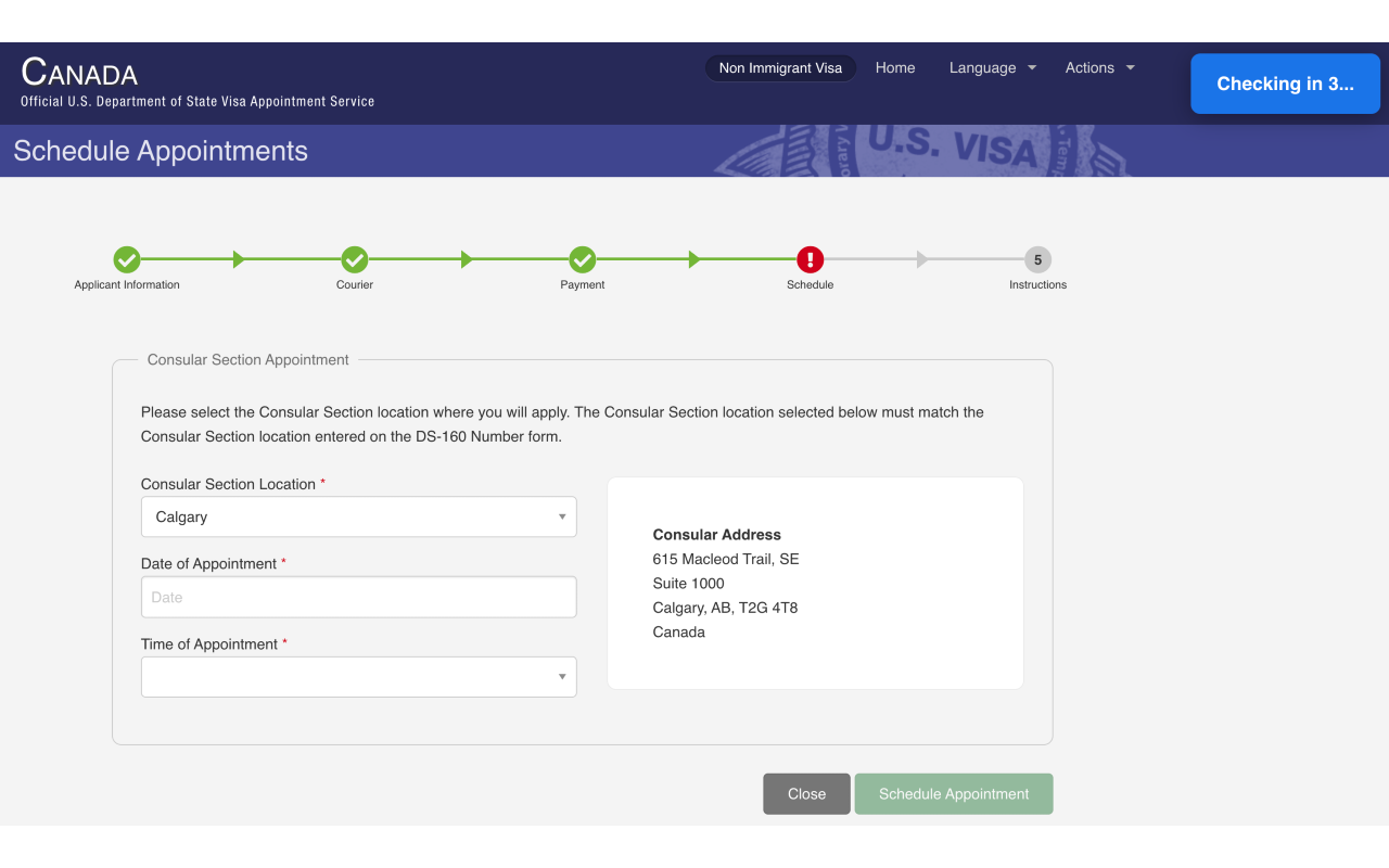 USA Visa Appointment Rescheduler - 截图 2