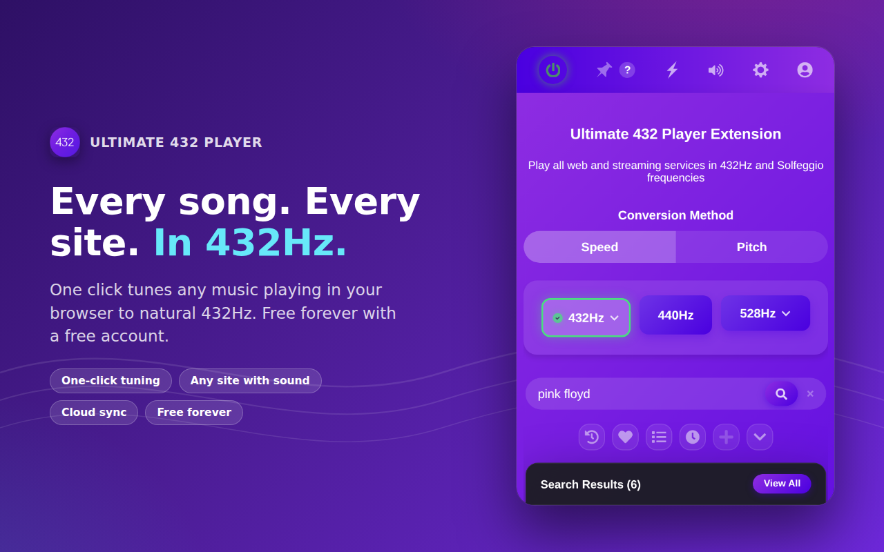 Ultimate 432Hz Converter: 432Hz, 528Hz, Solfeggio - Spotify, YouTube, Tidal - 截图 5