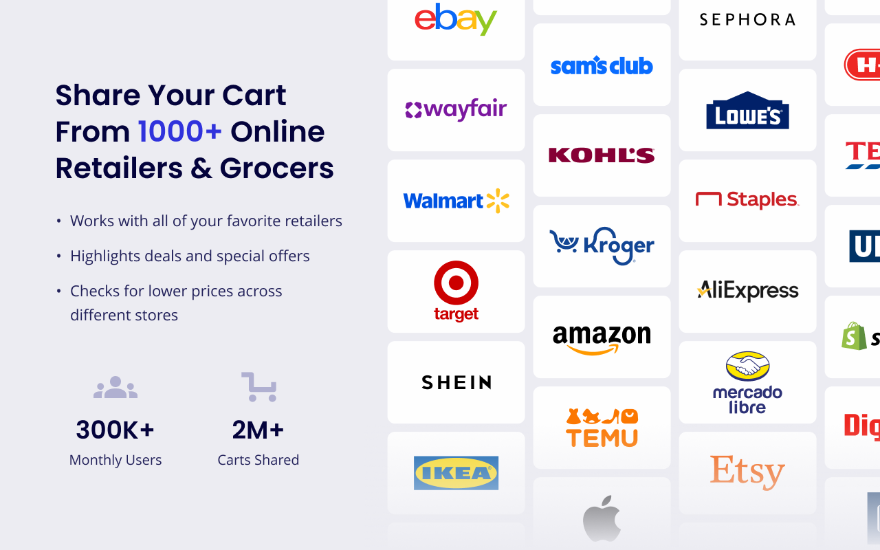 Share-A-Cart – 轻松分享购物车 - 截图 2