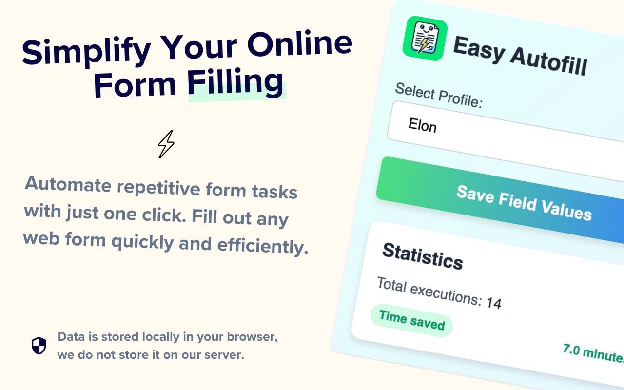 Easy Autofill: Secure Profile-Based Fill Out and Form Filling - 截图 1