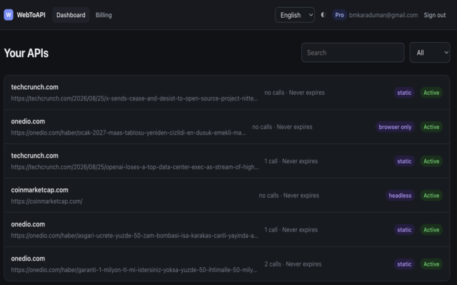 WebToAPI — turn any page into a JSON API - 截图 3