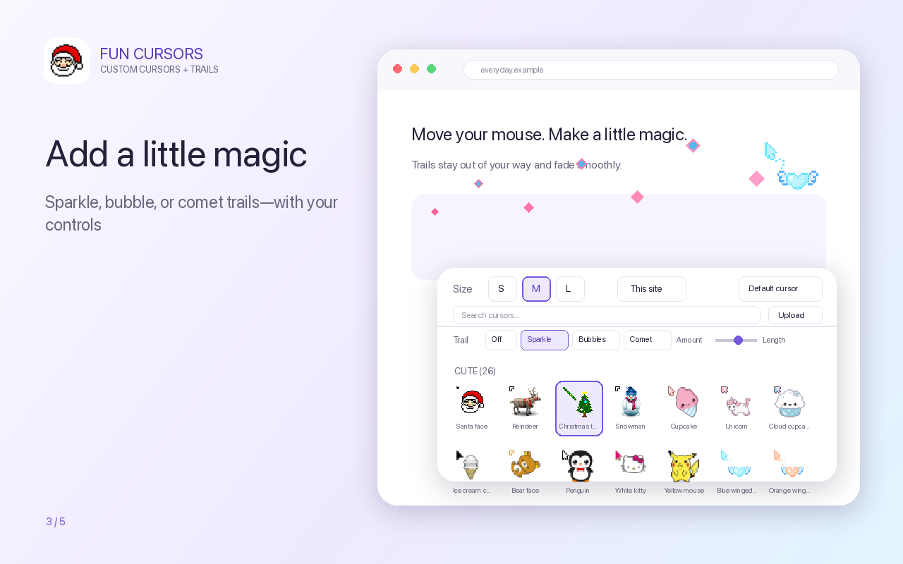 Fun Cursors — Custom Cursor & Cursor Trails - 截图 3