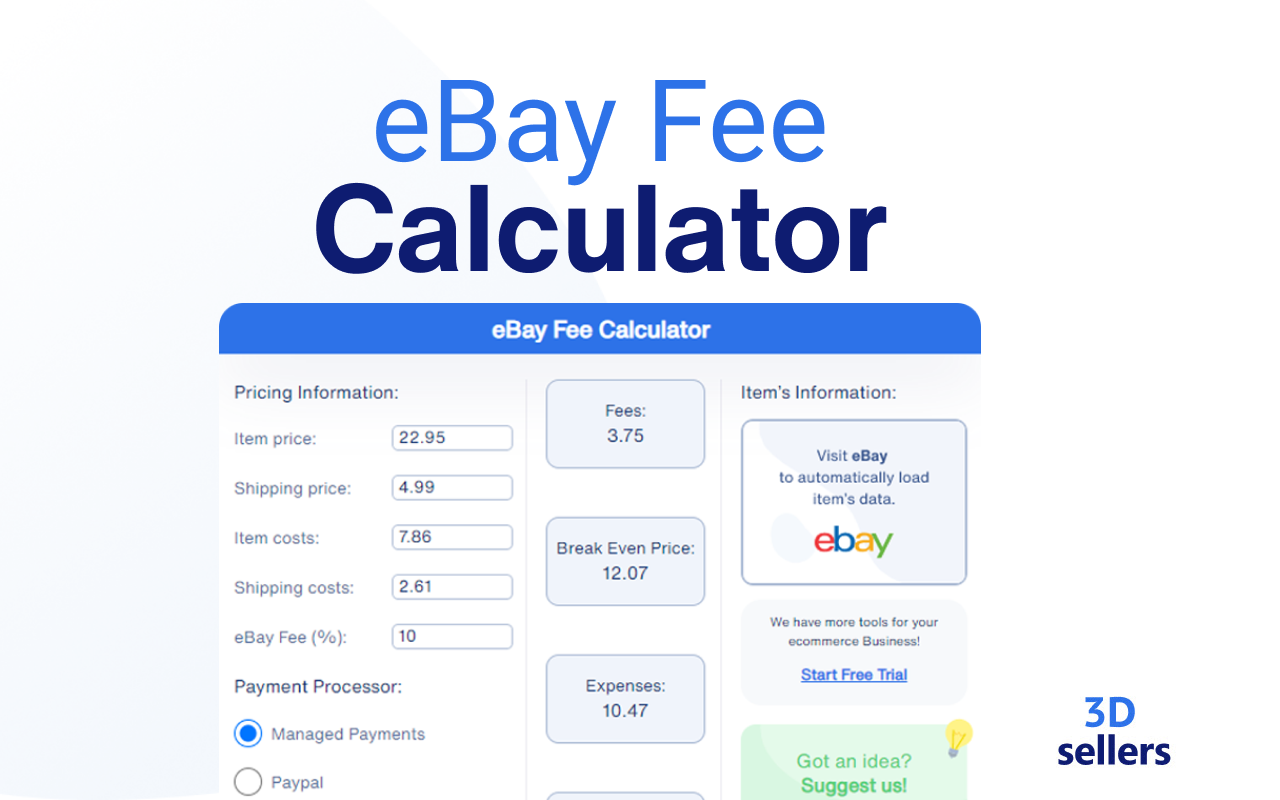 eBay Fee Calculator - Final Value Fees & Profit Margin - 截图 2
