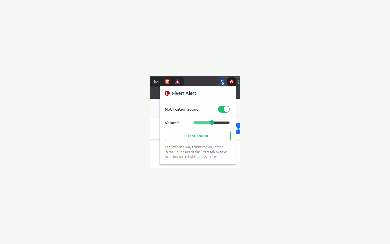Fiverr Notification Icon in Title - 截图 2