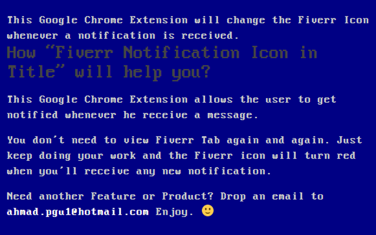 Fiverr Notification Icon in Title - 截图 3