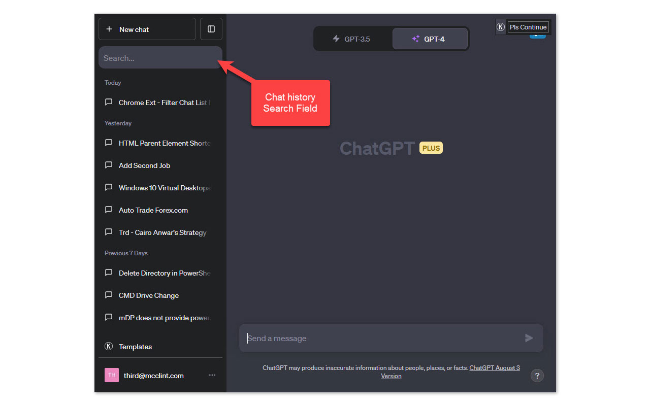 ChatGPT - Chat History Search & Filter - 截图 1
