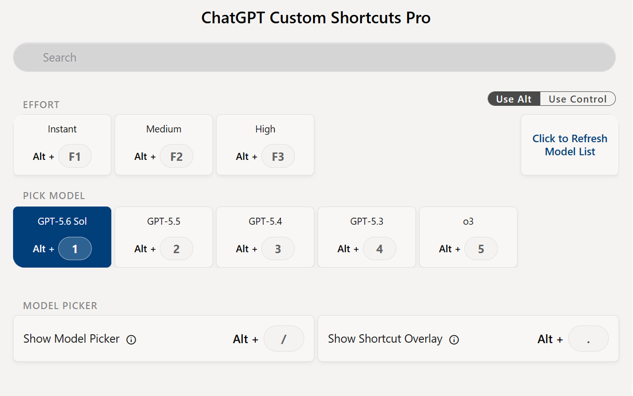 ChatGPT Custom Shortcuts Pro - 截图 2