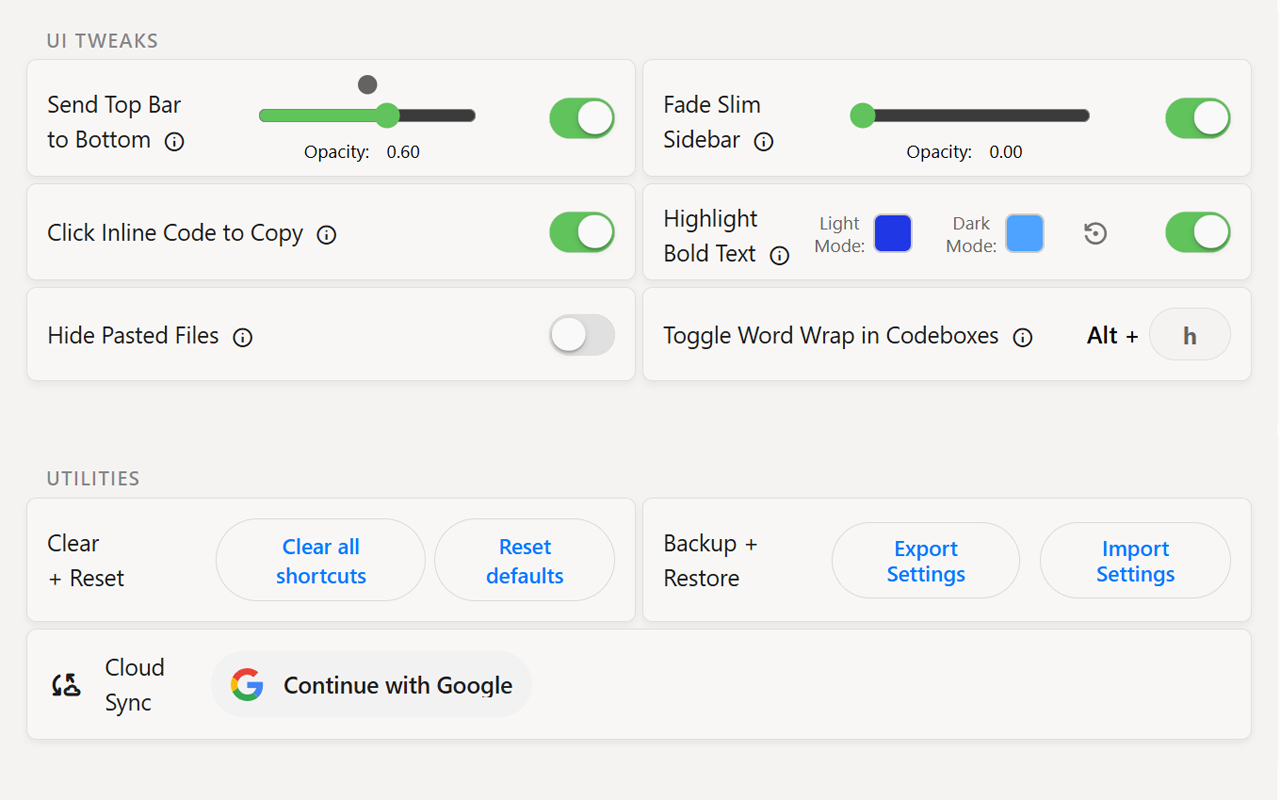 ChatGPT Custom Shortcuts Pro - 截图 6