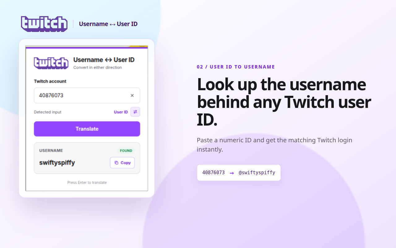 Twitch Username and User ID Translator - 截图 3