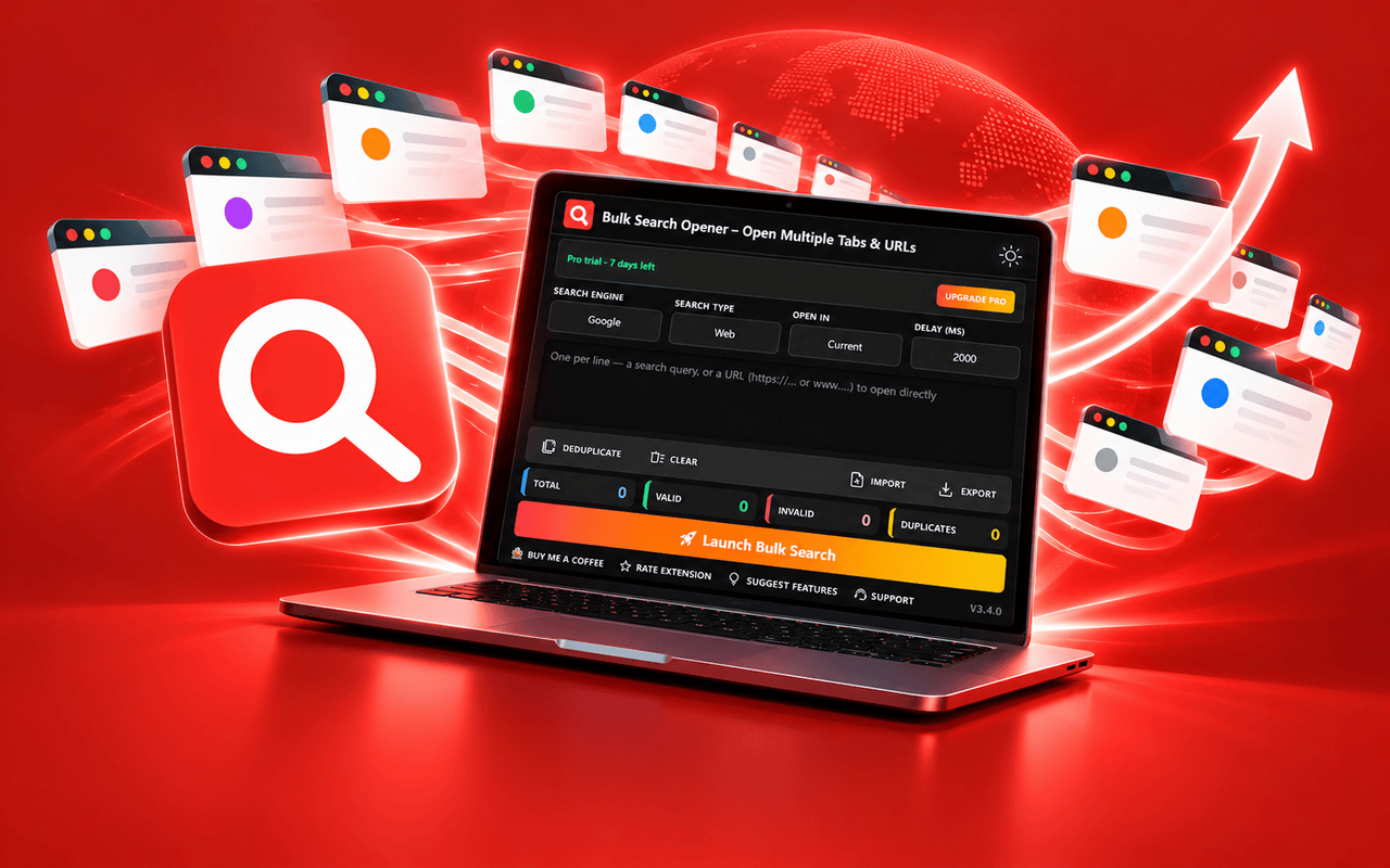 Bulk Search Opener – Open Multiple Tabs & URLs - 截图 2