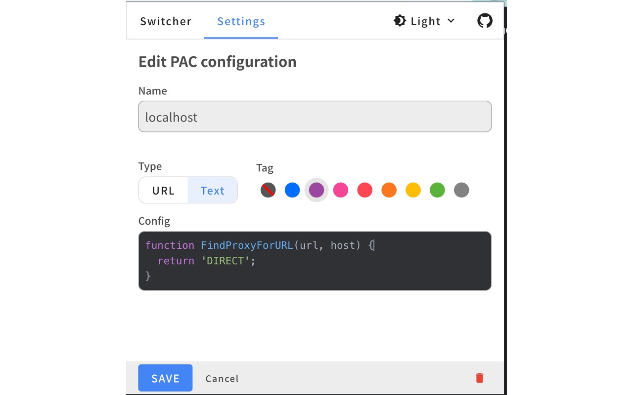 Proxy Pac Switcher - 截图 3