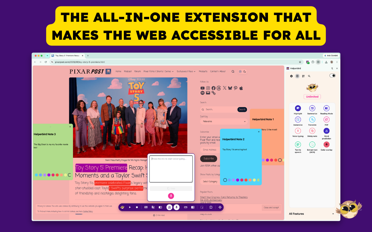 Helperbird: Dyslexia & Accessibility Tools - 截图 1