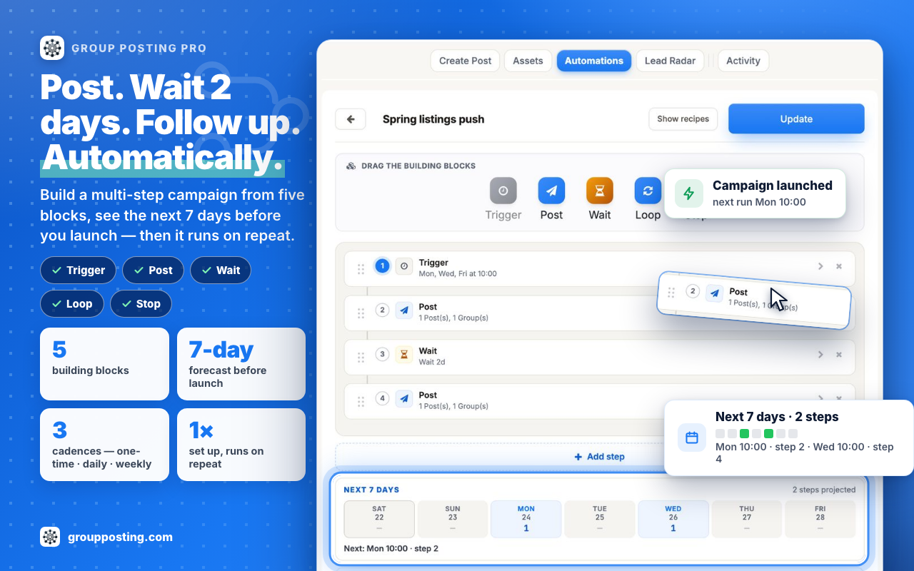 Group Posting PRO: AI Auto Poster | Scheduler | Lead Radar for Facebook™ - 截图 4