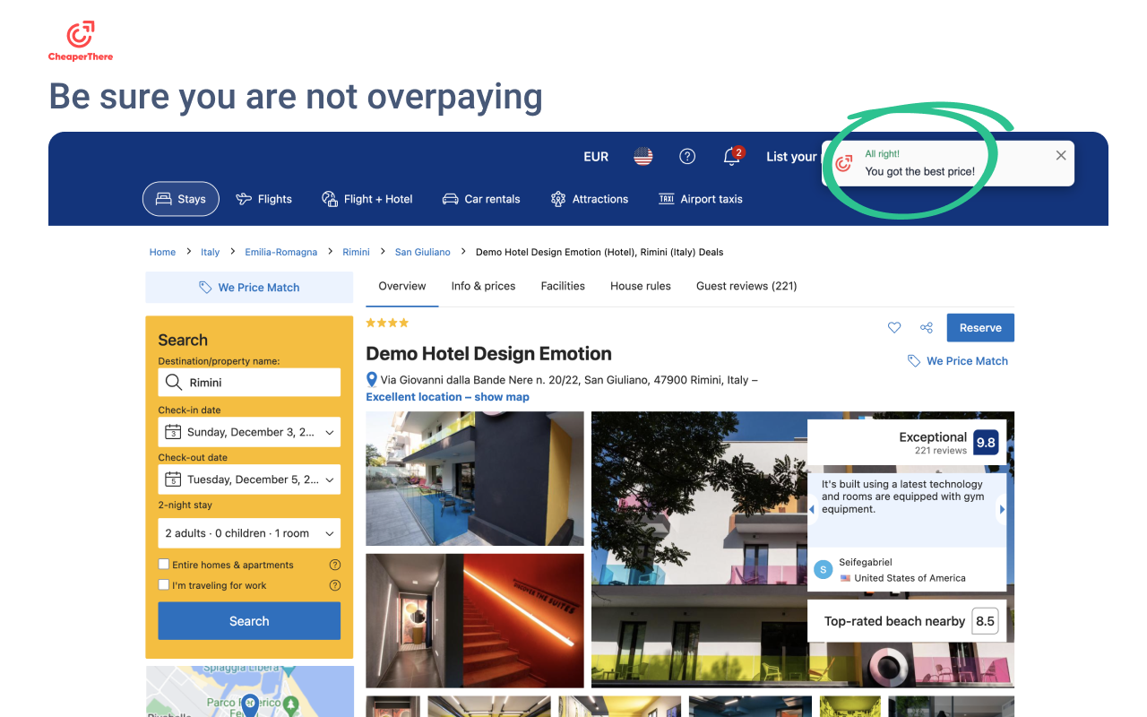 CheaperThere | Cheap Flight & Hotel Deals - 截图 3