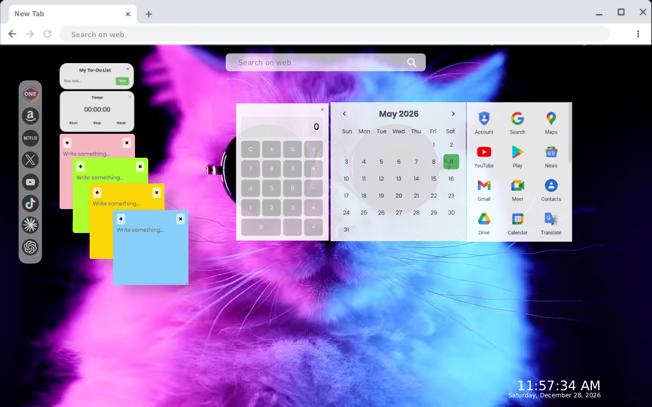 Jazzy Cat Live Wallpaper New Tab - 截图 3