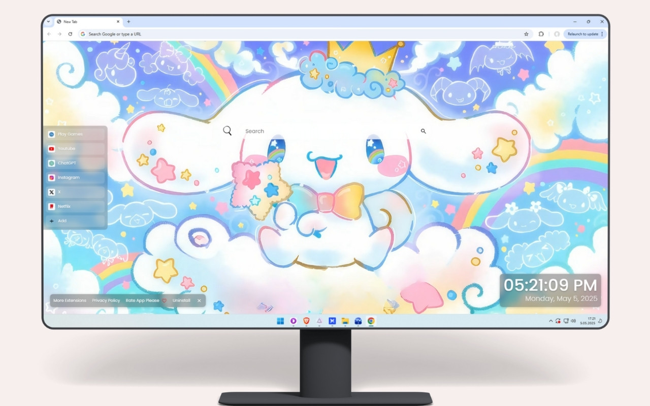 Cinnamoroll Rainbow Live Wallpaper - 截图 2