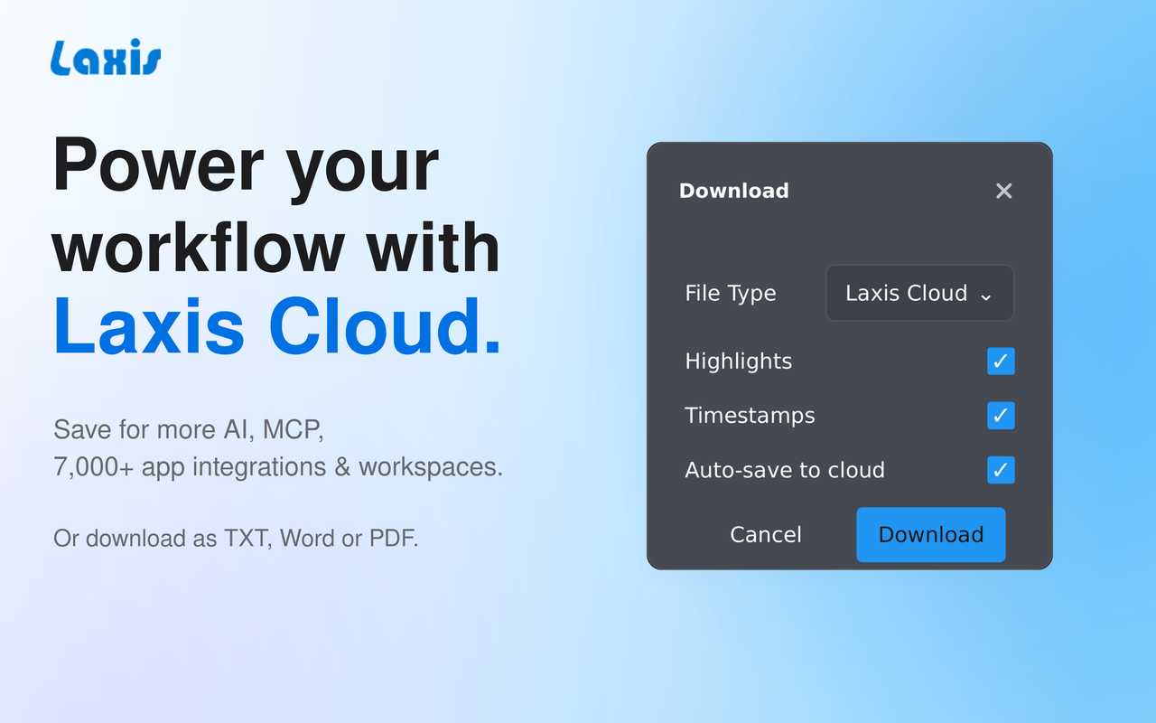 Laxis: AI Note Taker & Live Transcription for Google Meet, Zoom & Teams - 截图 5