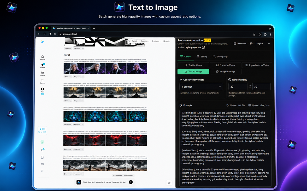 Seedance Automation - Auto Seedance & Seedream on Dreamina or Jimeng - 截图 2