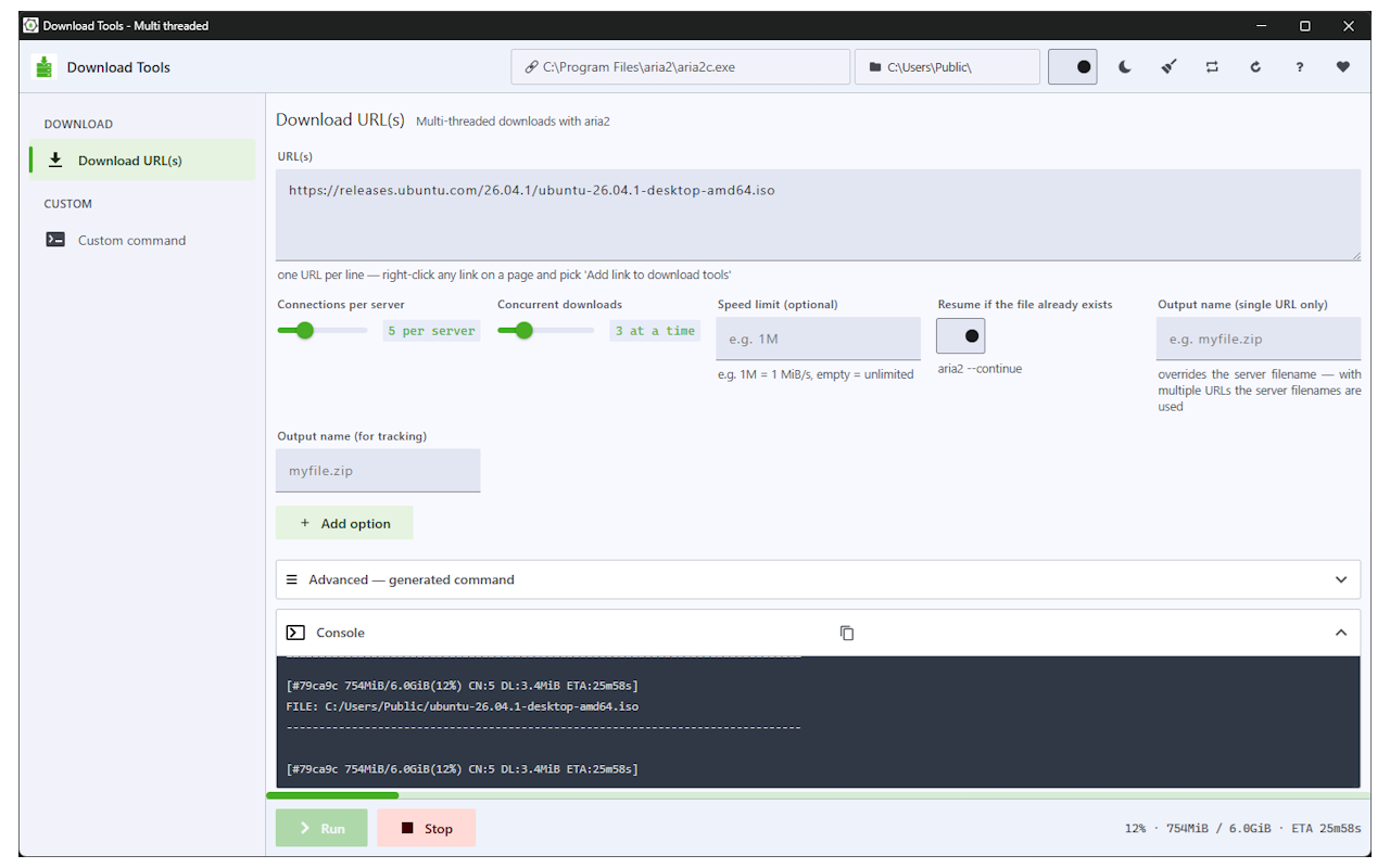 Download Tools - Multi threaded - 截图 2
