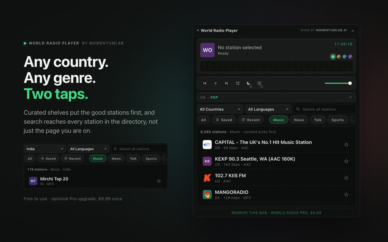 World Radio Player - Live Stations & Music - 截图 3