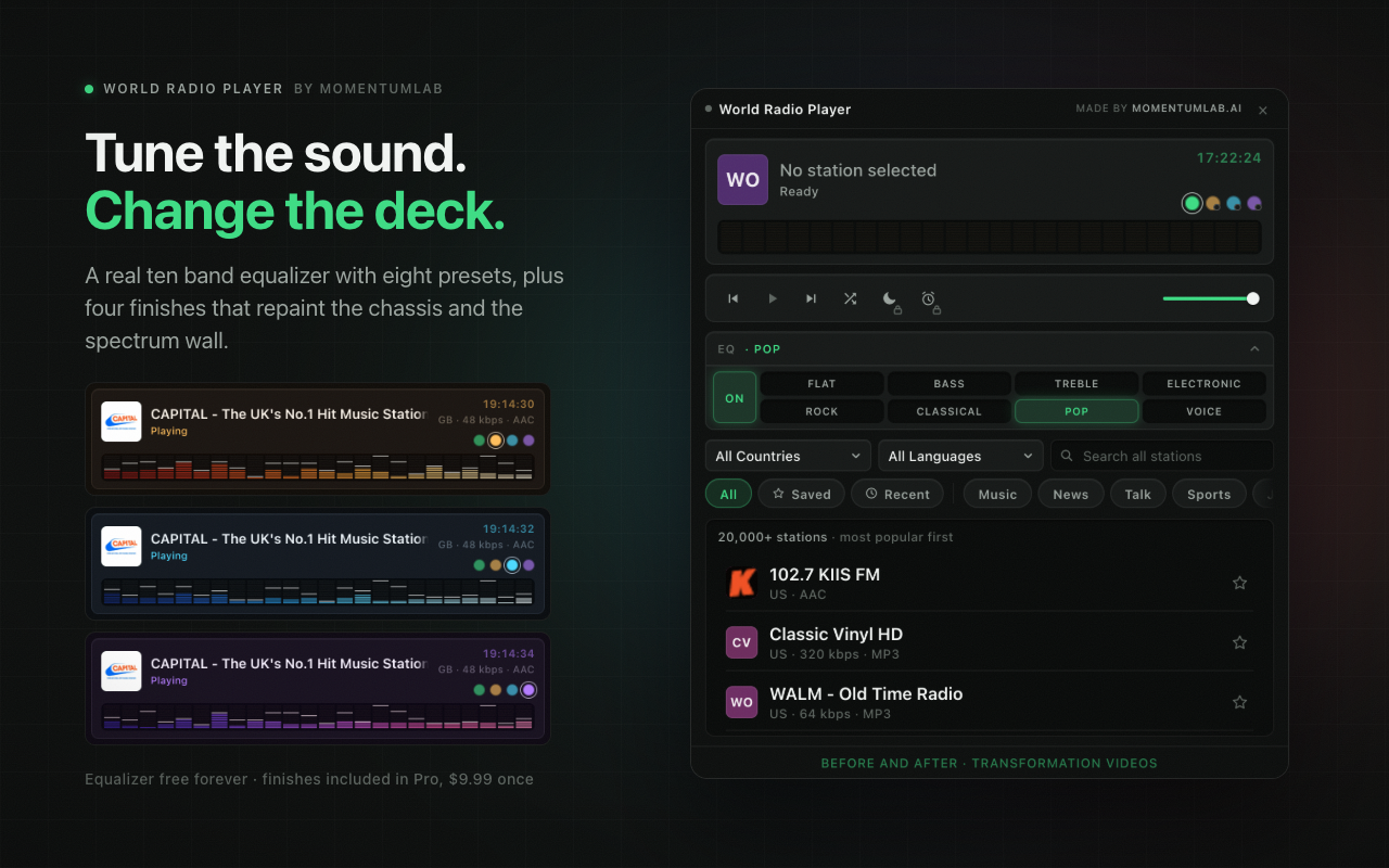 World Radio Player - Live Stations & Music - 截图 4