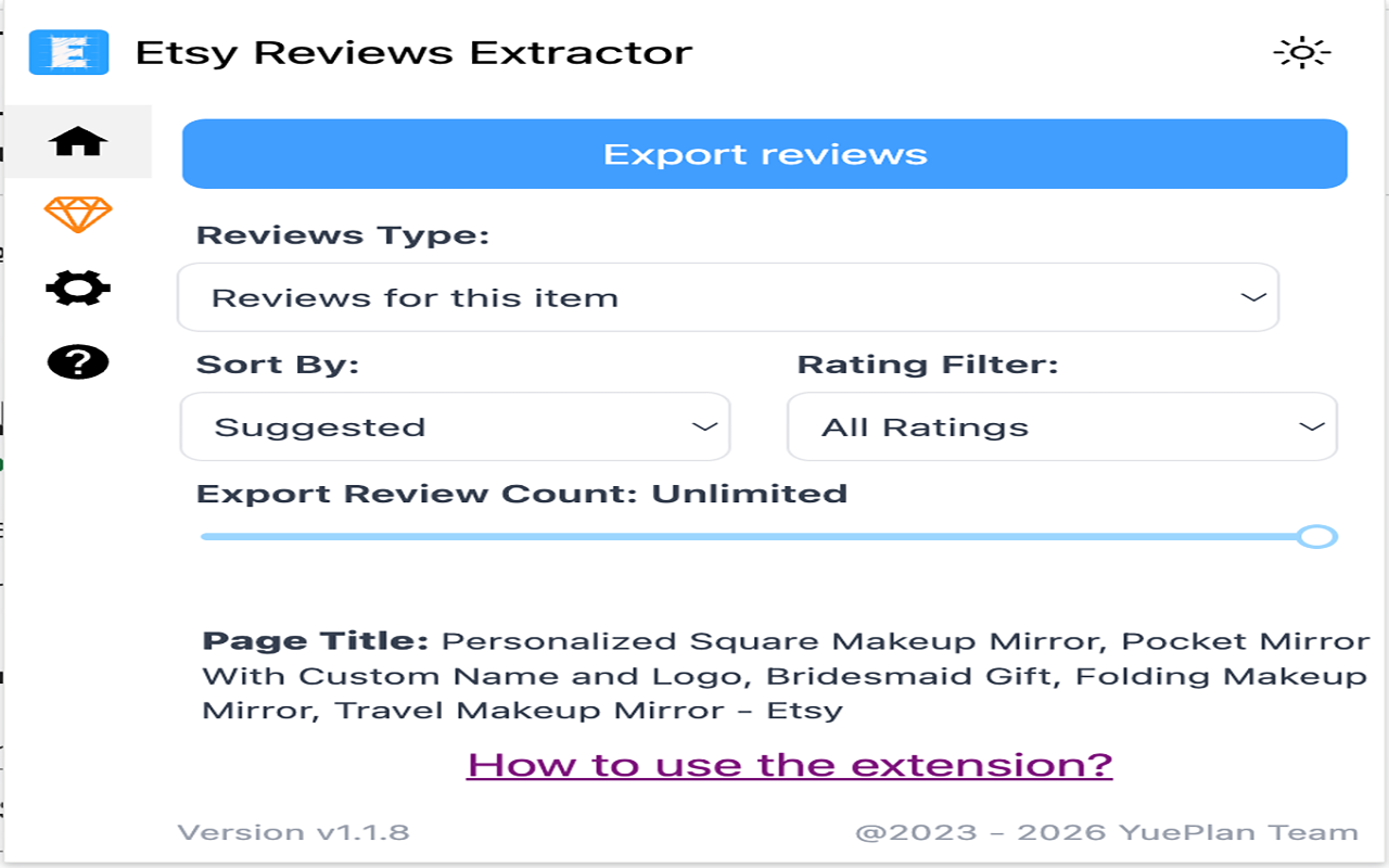 Etsy Reviews Extractor - 截图 2