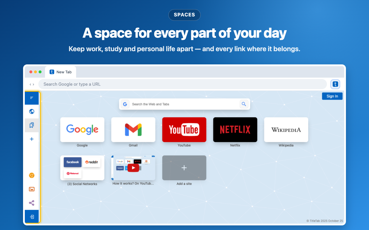 TitleTab - Speed Dial Dashboard - 截图 2