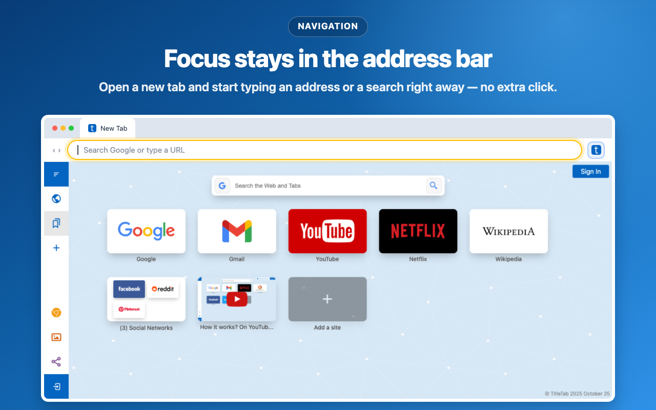 TitleTab - Speed Dial Dashboard - 截图 4