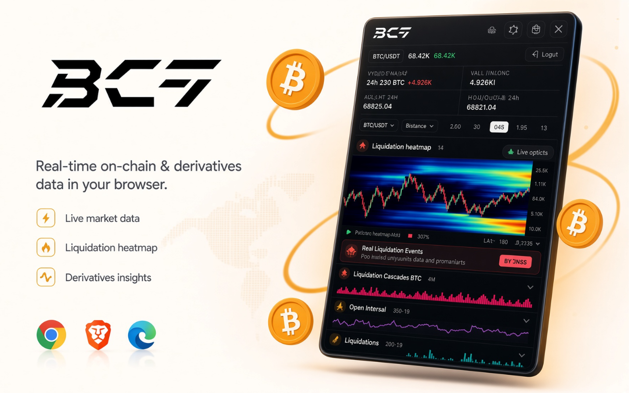 BTC Ticker & Liquidation Heatmap | Bitcoin CounterFlow - 截图 1