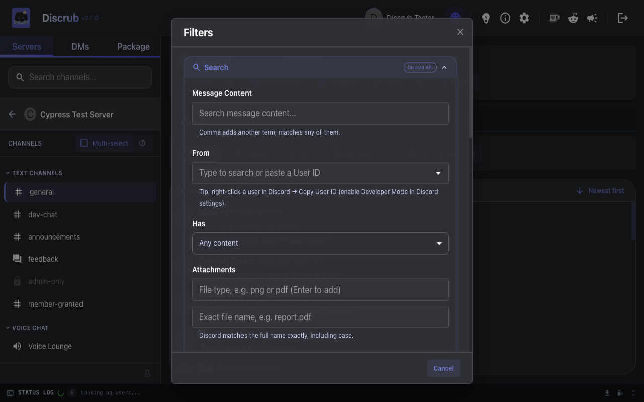 Discrub - Discord Message Manager - 截图 3