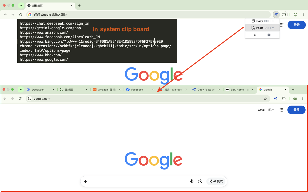 Copy Paste URLs - 截图 2