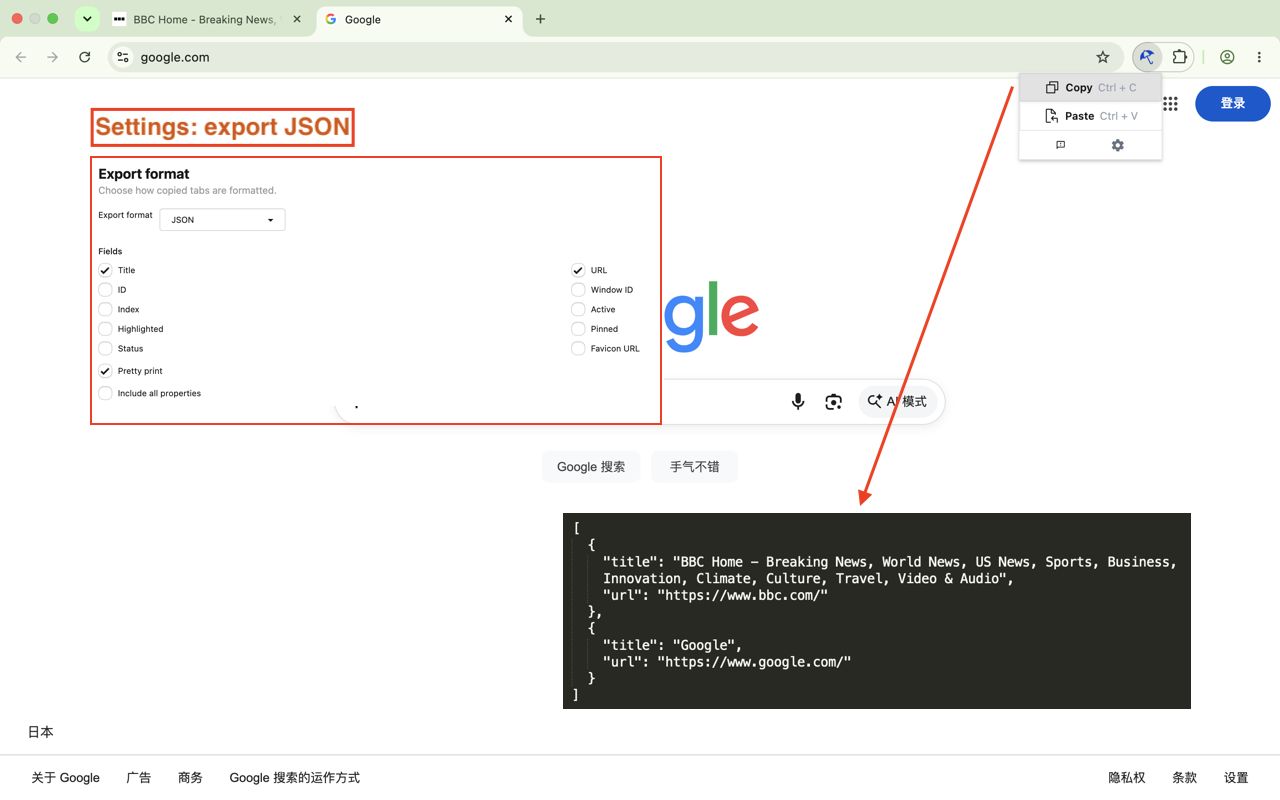 Copy Paste URLs - 截图 3
