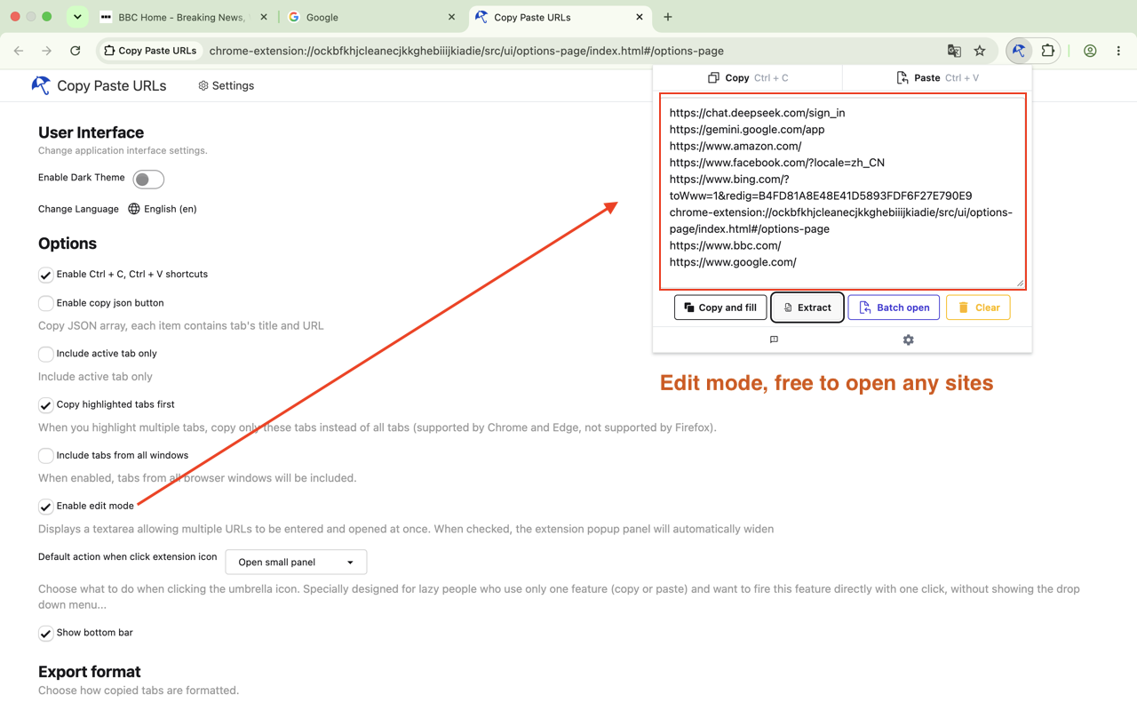 Copy Paste URLs - 截图 4