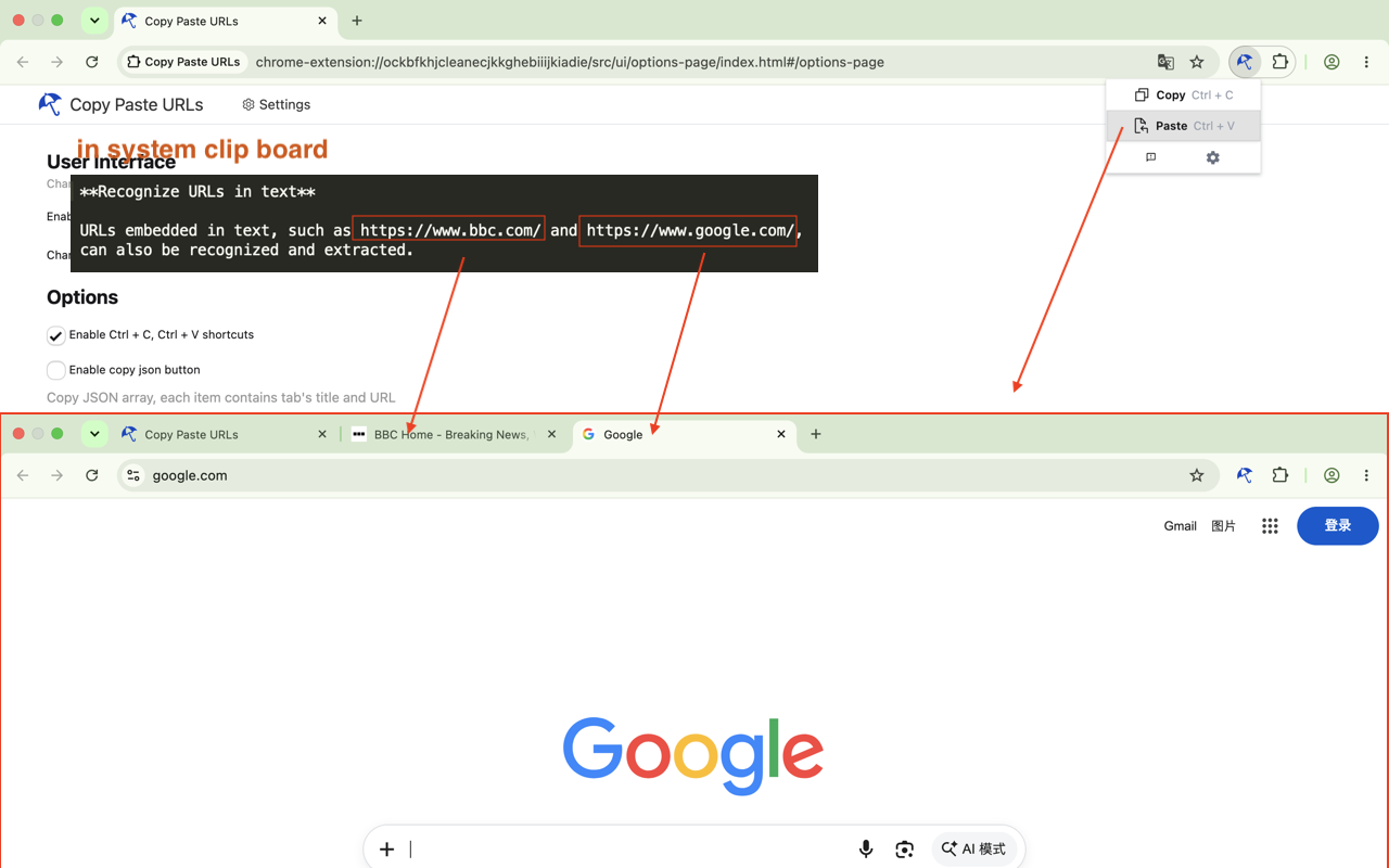 Copy Paste URLs - 截图 5