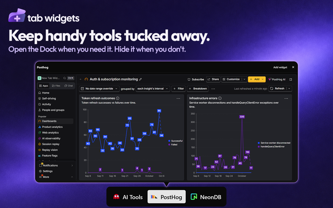 Tab Widgets - Custom New Tab Dashboard - 截图 4