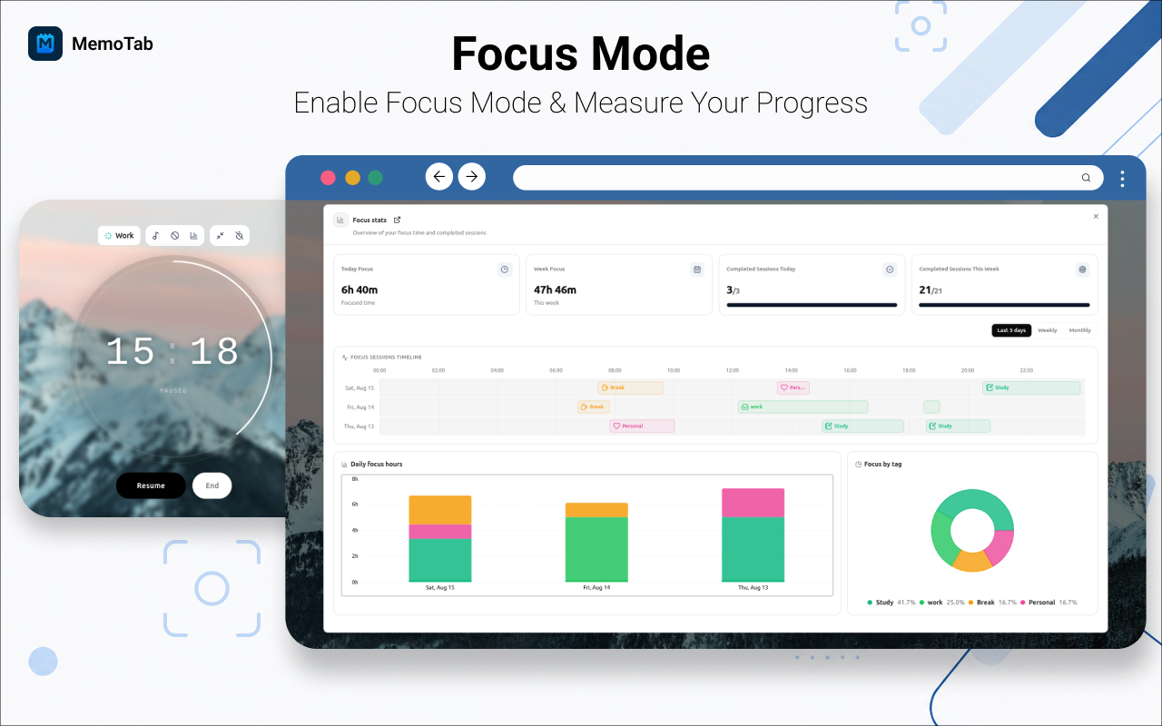 MemoTab – New Tab Notes & Focus Mode - 截图 3