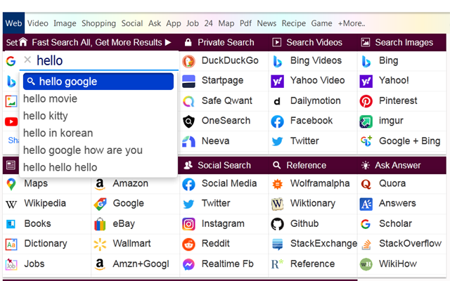 AI Search Engine Chat Web Social Video Image - 截图 5