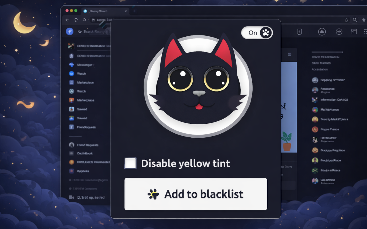 The Black Cat - Dark Themes For WebSites - 截图 2