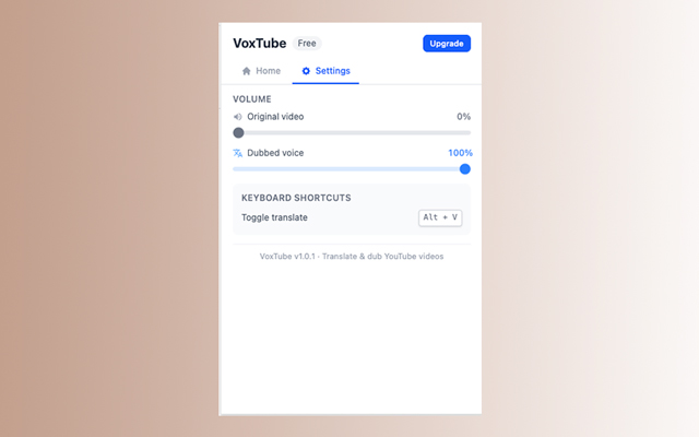 VoxTube — AI Dubbing for YouTube - 截图 3