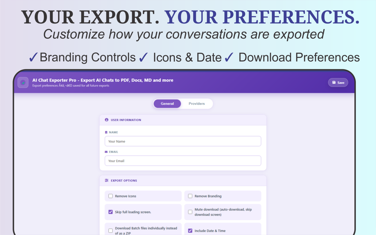 AI Chat Exporter Pro - Export AI Chats to PDF, Docs, MD and more - 截图 4