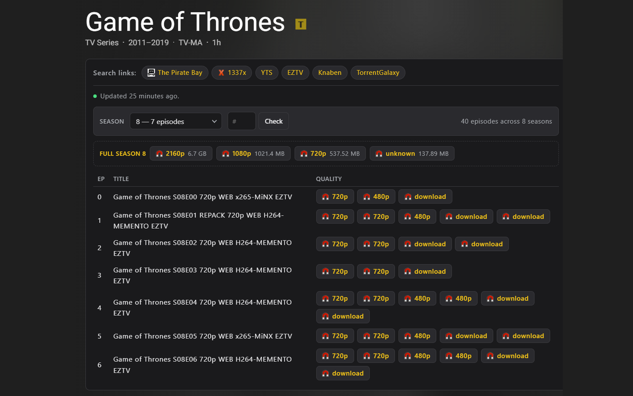 IMDB Torrent Search - 截图 2