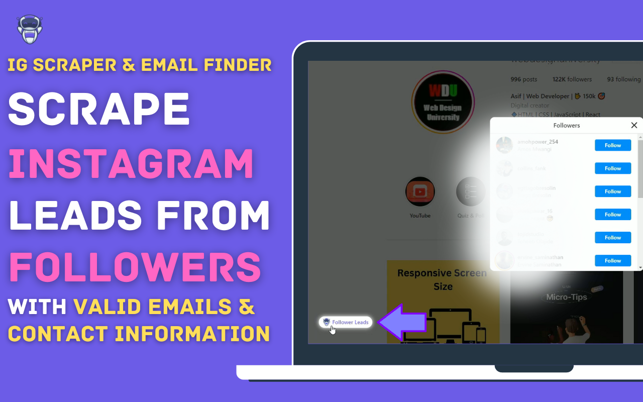 适用于 Instagram 的邮箱与电话查找器 - LeadStal - 截图 4
